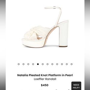 Loeffler Randall Natalia knotted pleated platform heels. Only been worn once